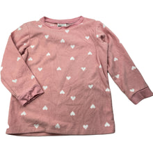 Load image into Gallery viewer, Girls H&amp;M, lightweight fleece winter pyjama top, GUC, size 4,  