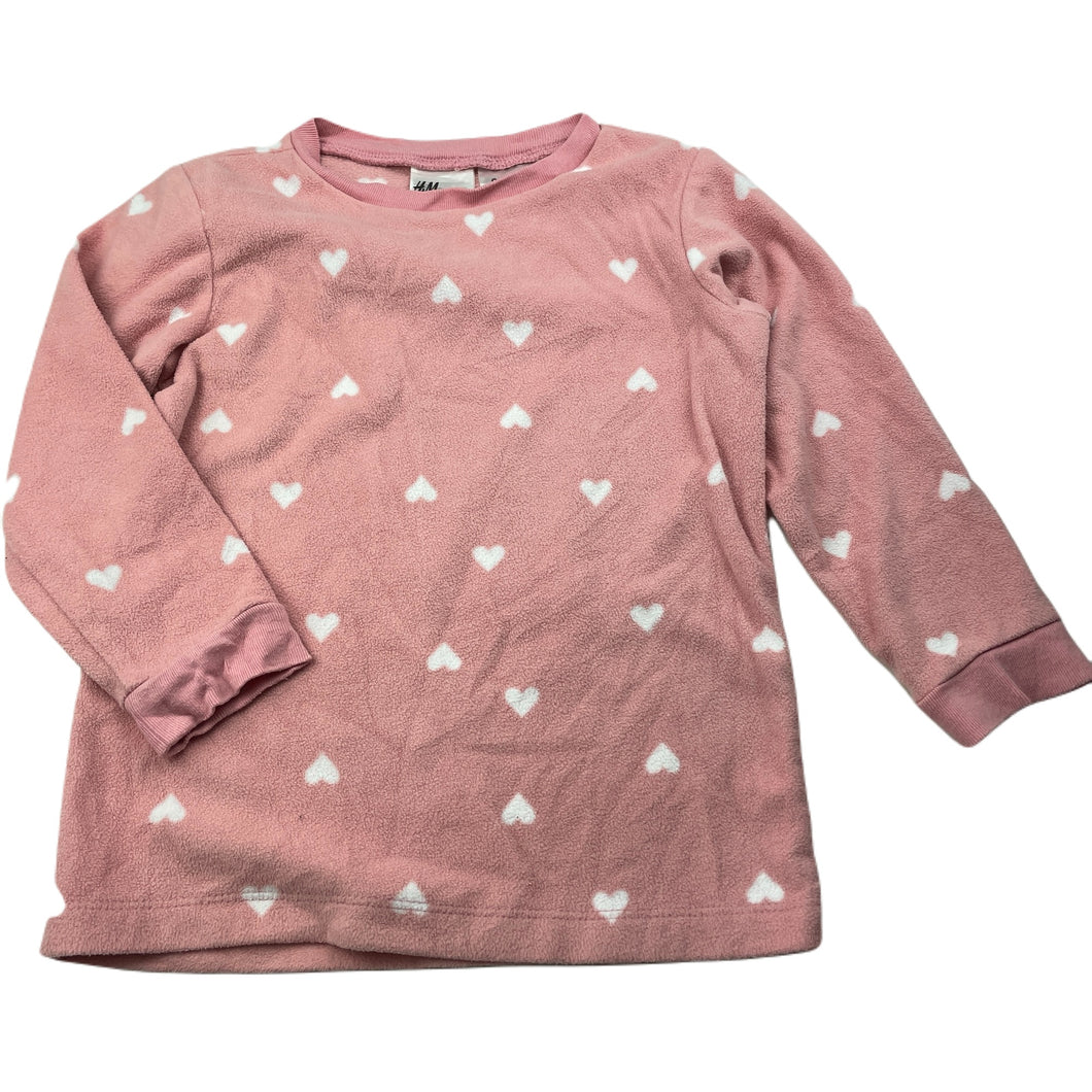 Girls H&M, lightweight fleece winter pyjama top, GUC, size 4,  