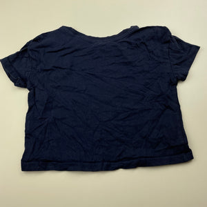 Girls KID, navy cotton t-shirt / top, EUC, size 3,  