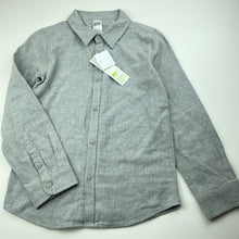 Load image into Gallery viewer, Boys Anko, grey flannel cotton long sleeve shirt, NEW, size 7,  