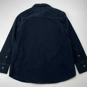 Boys Anko, dark navy corduroy cotton long sleeve shirt, EUC, size 7,  
