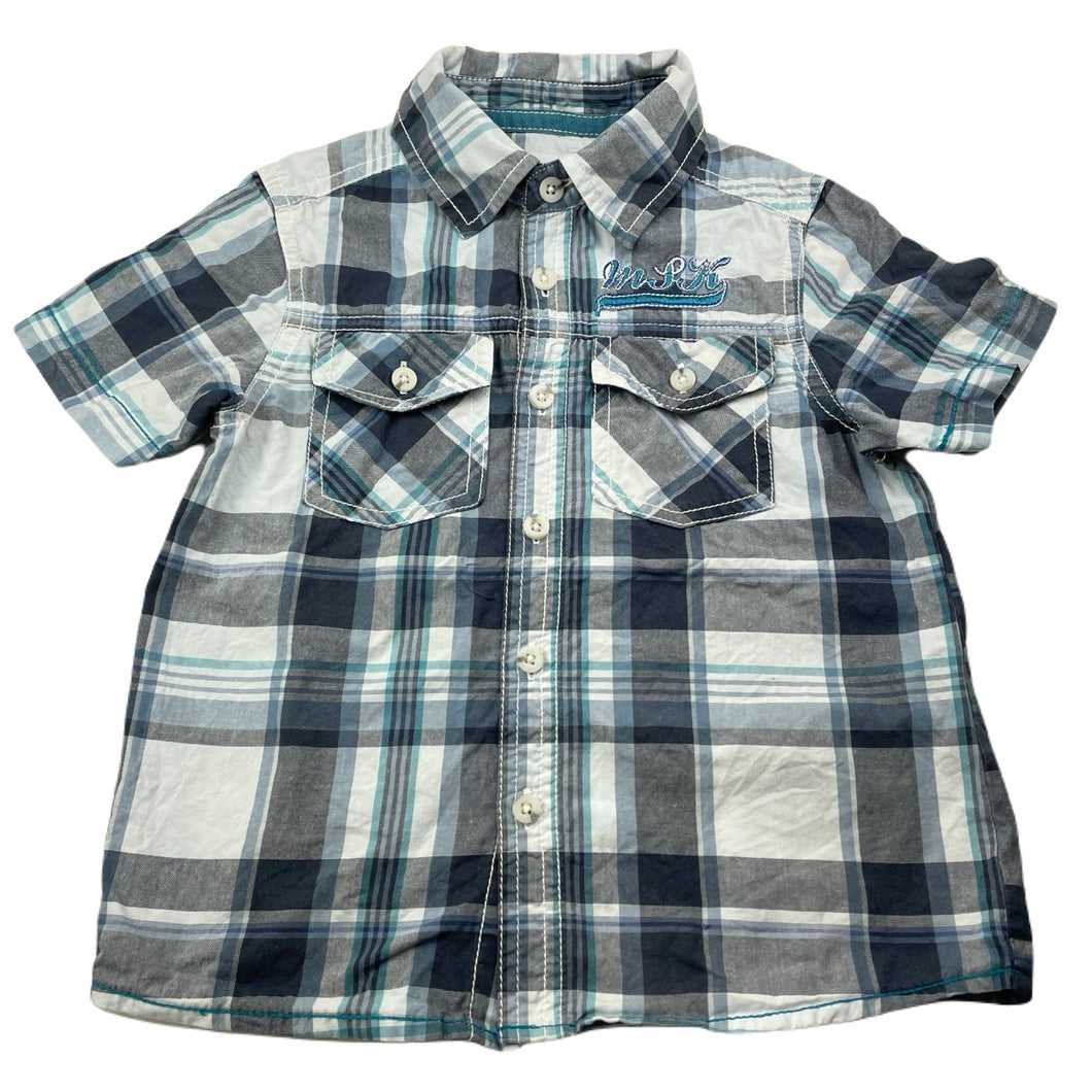 Boys Milkshake, checked cotton short sleeve shirt, GUC, size 3,  