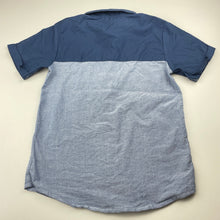 Load image into Gallery viewer, Boys H&amp;T, blue cotton short sleeve shirt, EUC, size 6,  