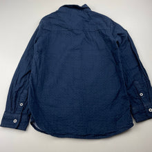 Load image into Gallery viewer, Boys Anko, navy cotton long sleeve shirt, GUC, size 6,  