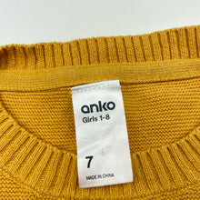 Load image into Gallery viewer, Girls Anko, knitted cotton lightweight sweater / jumper, GUC, size 7,  