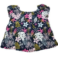 Load image into Gallery viewer, Girls Target, navy floral cotton top, GUC, size 6,  