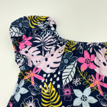 Load image into Gallery viewer, Girls Target, navy floral cotton top, GUC, size 6,  