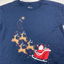 Load image into Gallery viewer, Girls Anko, navy cotton Christmas t-shirt / top, NEW, size 10,  