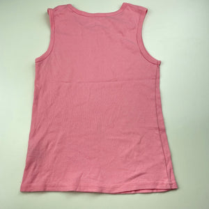 Girls Brilliant Basics, pink cotton singlet / tank top, FUC, size 8-10,  