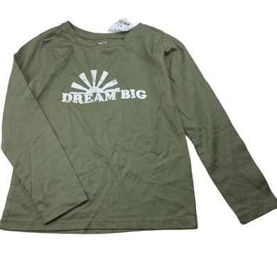 Girls Anko, khaki cotton long sleeve t-shirt / top, NEW, size 6,  