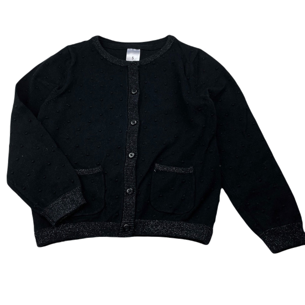 Girls Target, black knitted cardigan / sweater, GUC, size 5,  