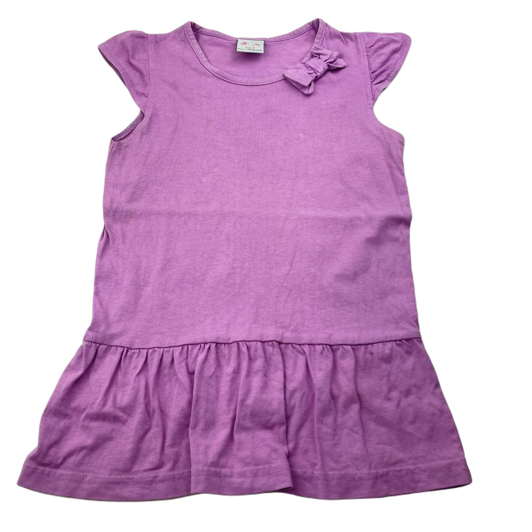 Girls All 4 Me, purple cotton top, L: 48cm, FUC, size 6,  