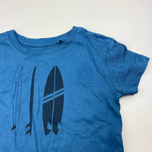 Load image into Gallery viewer, Boys Anko, blue cotton t-shirt / top, surfboards, EUC, size 4,  