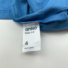 Load image into Gallery viewer, Boys Anko, blue cotton t-shirt / top, surfboards, EUC, size 4,  