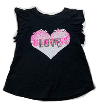 Load image into Gallery viewer, Girls Mango, stretchy flip sequin t-shirt / top, FUC, size 6,  