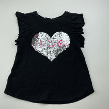 Load image into Gallery viewer, Girls Mango, stretchy flip sequin t-shirt / top, FUC, size 6,  