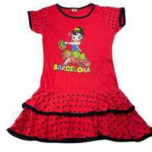 Load image into Gallery viewer, Girls NATIVE, cotton flamenco style dress, cracked print, FUC, size 4-5, L: 56cm