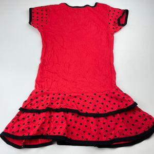 Girls NATIVE, cotton flamenco style dress, cracked print, FUC, size 4-5, L: 56cm