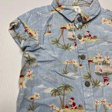 Load image into Gallery viewer, Boys Dymples, Christmas viscose / linen short sleeve shirt, EUC, size 0,  
