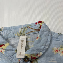 Load image into Gallery viewer, Boys Dymples, Christmas viscose / linen short sleeve shirt, EUC, size 0,  