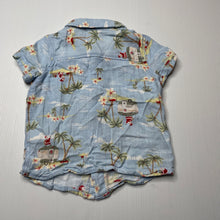 Load image into Gallery viewer, Boys Dymples, Christmas viscose / linen short sleeve shirt, EUC, size 0,  