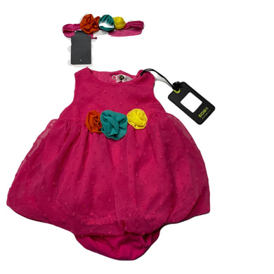 Girls Petit Lem, pink top, bloomers & headband set, NEW, size 3 months,  