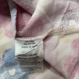 Girls Sprout, floral linen / cotton summer dress, EUC, size 0, L: 39cm