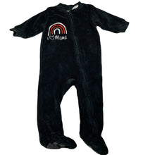 Load image into Gallery viewer, Girls Baby Berry, black fleece zip coverall / romper, GUC, size 0,  