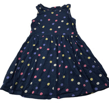 Load image into Gallery viewer, Girls Anko, navy cotton casual dress, GUC, size 3, L: 49cm