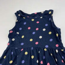 Load image into Gallery viewer, Girls Anko, navy cotton casual dress, GUC, size 3, L: 49cm