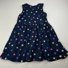 Load image into Gallery viewer, Girls Anko, navy cotton casual dress, GUC, size 3, L: 49cm