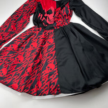 Load image into Gallery viewer, Girls black &amp; red, Pirate / Halloween dress / costume, GUC, size 5-7, L: 63cm