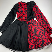 Load image into Gallery viewer, Girls black &amp; red, Pirate / Halloween dress / costume, GUC, size 5-7, L: 63cm