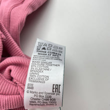 Load image into Gallery viewer, Girls M&amp;S, pink ribbed stretchy romper, EUC, size 0,  