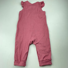 Load image into Gallery viewer, Girls M&amp;S, pink ribbed stretchy romper, EUC, size 0,  