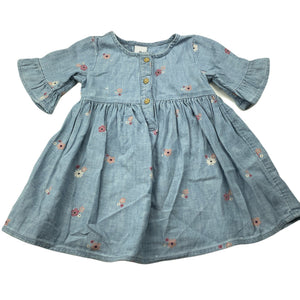 target linen dress Target, foral cotton / linen casual dress, GUC, size 0, L: 41cm –  DaisyChainClothing