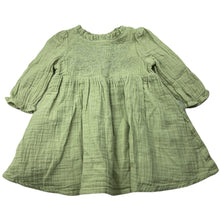 Load image into Gallery viewer, Girls Target, lined embroidered crinkle cotton dress, GUC, size 0, L: 38cm