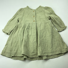 Load image into Gallery viewer, Girls Target, lined embroidered crinkle cotton dress, GUC, size 0, L: 38cm