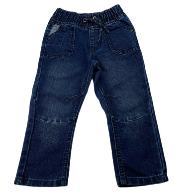 Boys St Bernard, dark denim pants, elasticated, Inside leg: 32cm, EUC, size 3,  