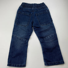 Load image into Gallery viewer, Boys St Bernard, dark denim pants, elasticated, Inside leg: 32cm, EUC, size 3,  