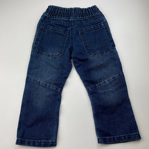 Boys St Bernard, dark denim pants, elasticated, Inside leg: 32cm, EUC, size 3,  