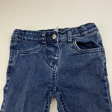 Load image into Gallery viewer, Girls Anko, blue stretch denim jeans, adjustable, Inside leg: 32.5cm, FUC, size 3,  