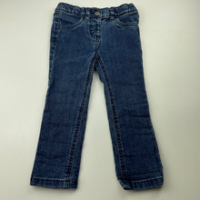 Load image into Gallery viewer, Girls Anko, blue stretch denim jeans, adjustable, Inside leg: 32.5cm, GUC, size 3,  