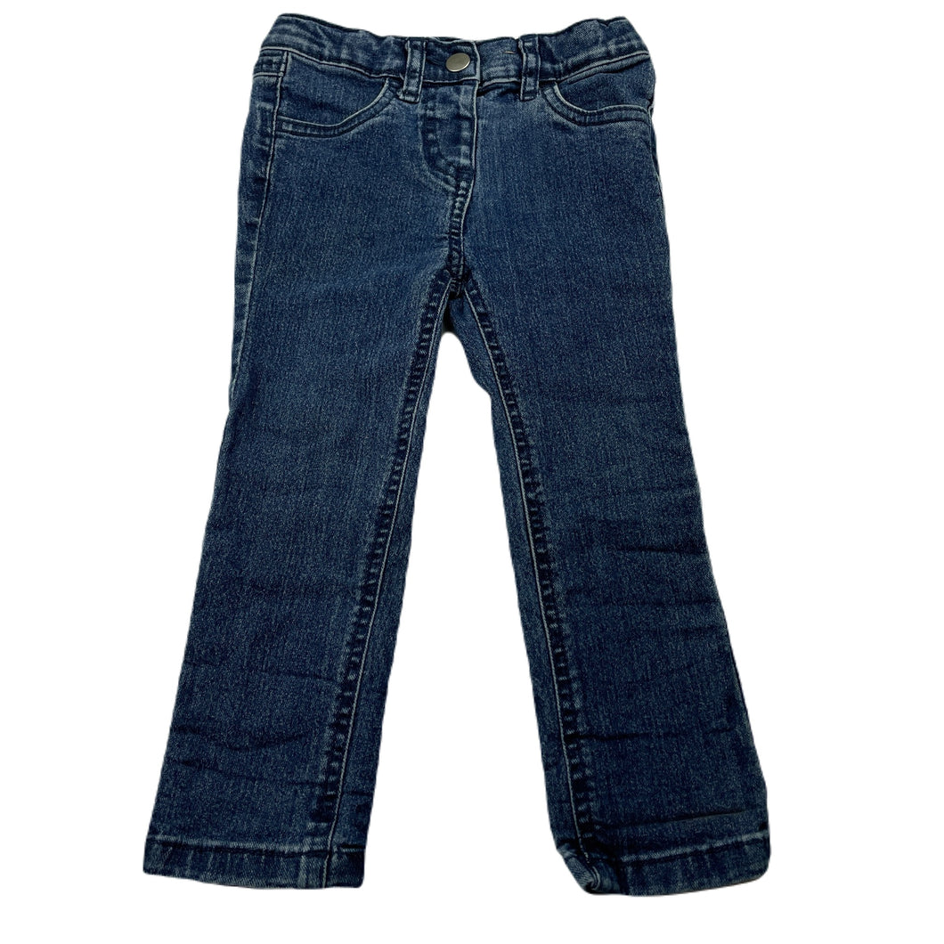 Girls Anko, blue stretch denim jeans, adjustable, Inside leg: 32.5cm, GUC, size 3,  