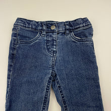 Load image into Gallery viewer, Girls Anko, blue stretch denim jeans, adjustable, Inside leg: 32.5cm, GUC, size 3,  