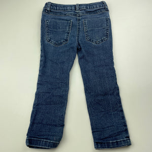 Girls Anko, blue stretch denim jeans, adjustable, Inside leg: 32.5cm, GUC, size 3,  