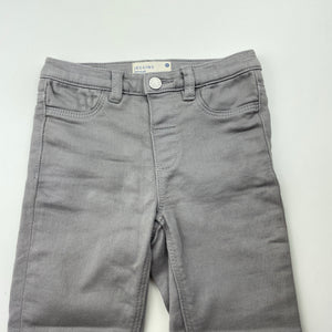 Girls Target, grey stretch denim leggings / jeggings, elasticated, Inside leg: 40cm, EUC, size 4,  