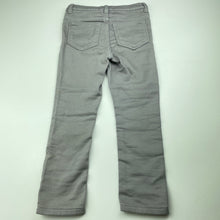 Load image into Gallery viewer, Girls Target, grey stretch denim leggings / jeggings, elasticated, Inside leg: 40cm, EUC, size 4,  