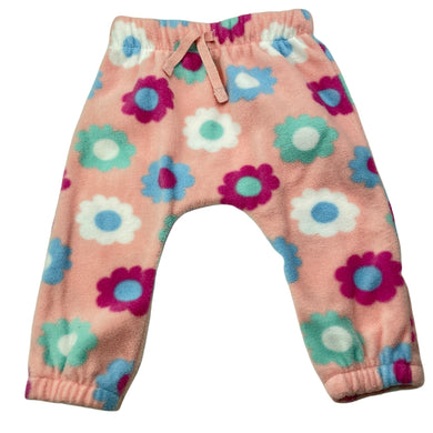 Girls Dymples, floral fleece pants, elasticated, EUC, size 0,  