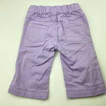 Load image into Gallery viewer, Girls 1964 Denim Co, purple stretch cotton pants, elasticated, Inside leg: 20cm, GUC, size 1,  